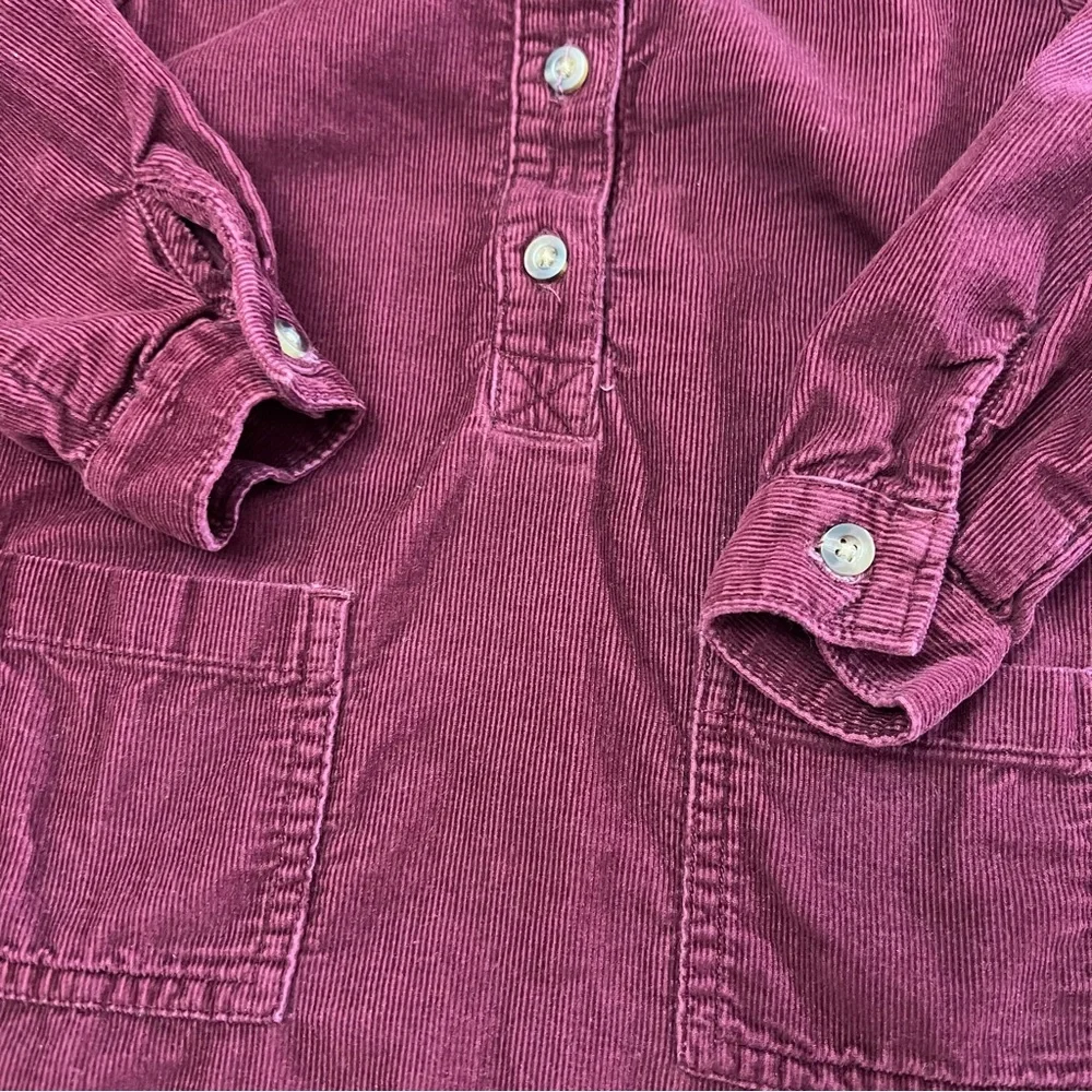 Old Navy Toddler Corduroy Shirt Dress Maroon Size 2T Christmas Holiday Sweet